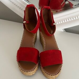 Franco Sarto Red Espadrille Wedges